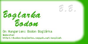 boglarka bodon business card